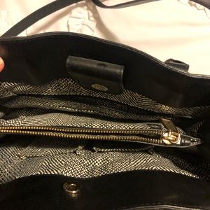 Black leather sachel